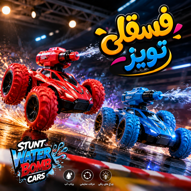 ماشین کنترلی آفرود تانکی Stunt | مدل Water Bomb Car مقیاس 1:16 – حرفهای، تیرانداز، چهارجهته