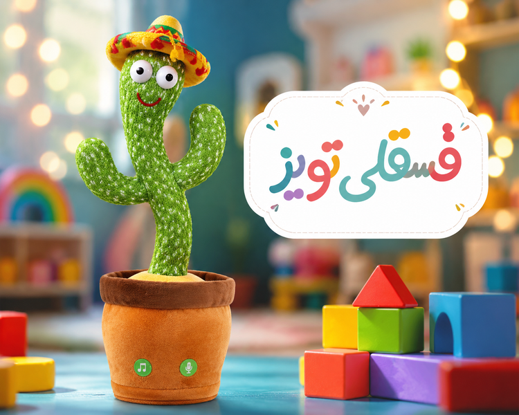 کاکتوس سخنگوی رقصنده شارژی؛ اسباببازی موزیکال و آموزشی مدل اورجینال