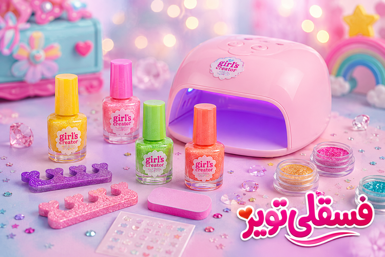 ست طراحی ناخن Nicole Cute مدل DIY Nail Art Studio (دارای دستگاه لاک خشککن بادبزنی و لاکهای خوشبو)