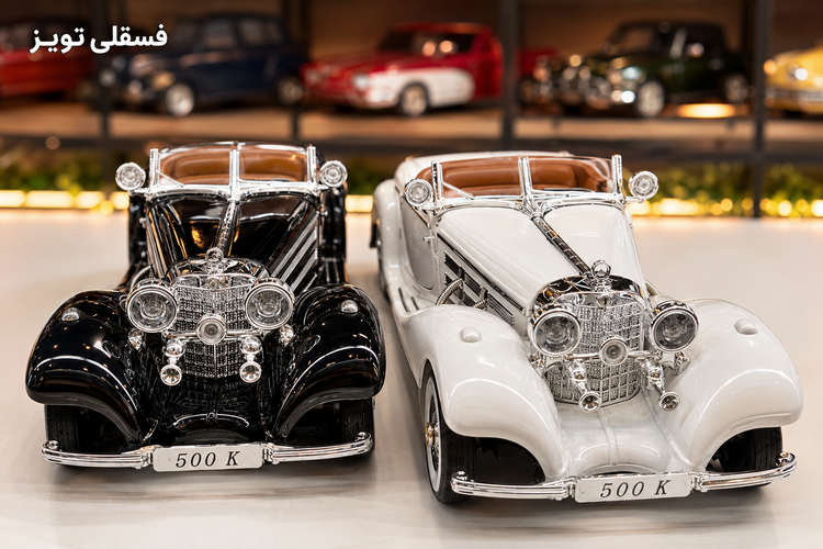 ماشین فلزی Mercedes-Benz 500K مقیاس ۱:۲۴ (قابلیت موزیکال)