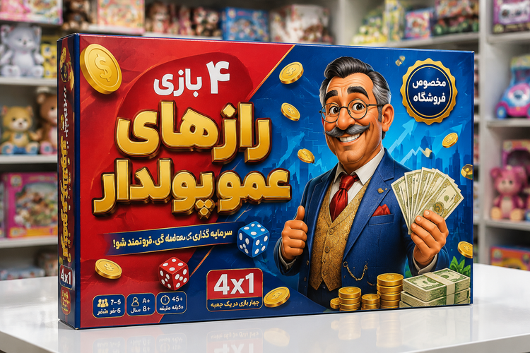 بازی فکری 4 بازی رازهای عمو پولدار | Ripoly / Monopoly Style | سرگرمی خانوادگی و رقابتی