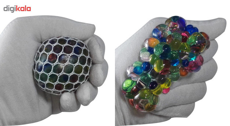 توپ بازی ضد استرس مدل Gel Bullets White Mesh Squish Ball