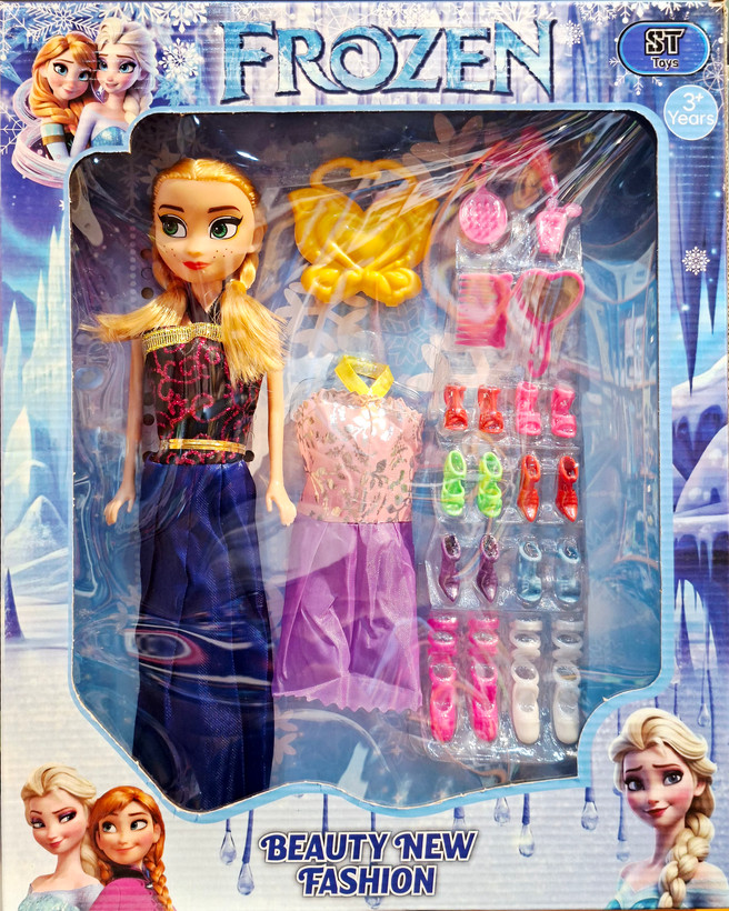 عروسک فروزن مدل Beauty New Fashion با ست کامل لباس و اکسسوری | برند ST Toys | مناسب 3 سال به بالا