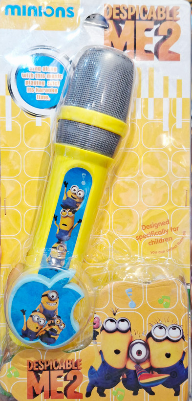 میکروفون اسباببازی موزیکال طرح مینیون و طرح فروزن (Despicable Me) - رنگ زرد و صورتی